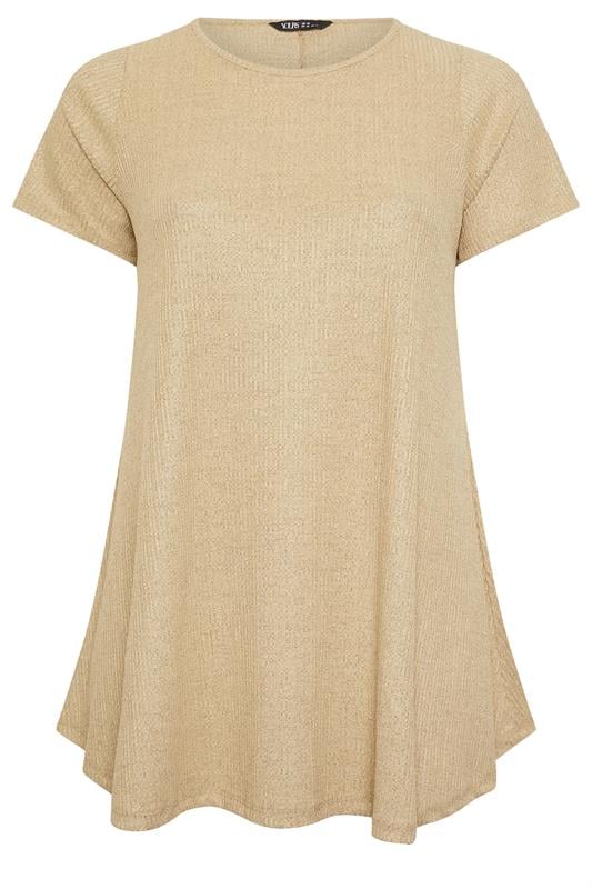 YOURS Plus Size Light Blue Ribbed Soft Touch T-Shirt | Yours Clothing 5