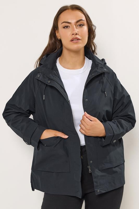 YOURS Plus Size Navy Blue Raglan Lightweight Jacket | Yours Clothing 1