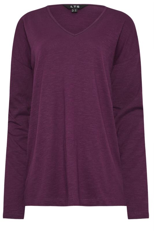 LTS Tall 3 Pack Pink & Purple V-Neck Long Sleeve T-Shirts | Long Tall Sally 7