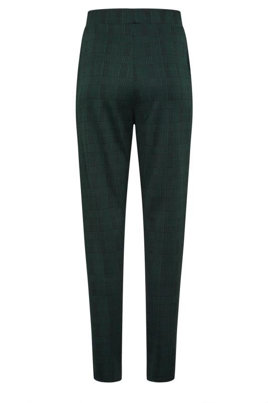 M&Co Petite Teal Green Check Print Slim Leg Trousers | M&Co 5