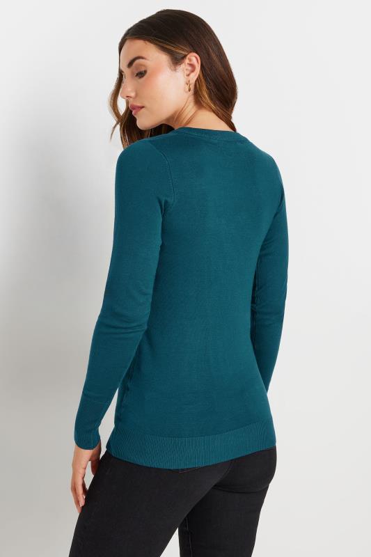 LTS Tall Green V-neck Long Sleeve Jumper | Long Tall Sally 3