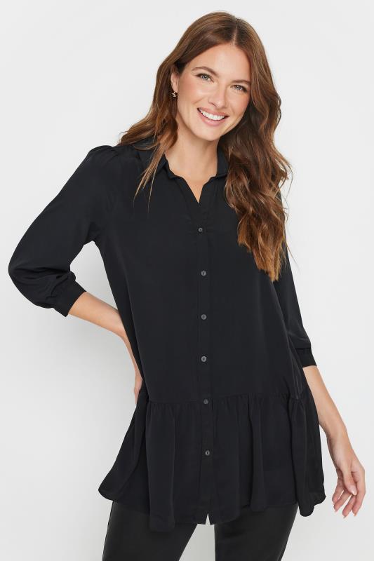 M&Co Black Frill Hem Shirt | M&Co 1