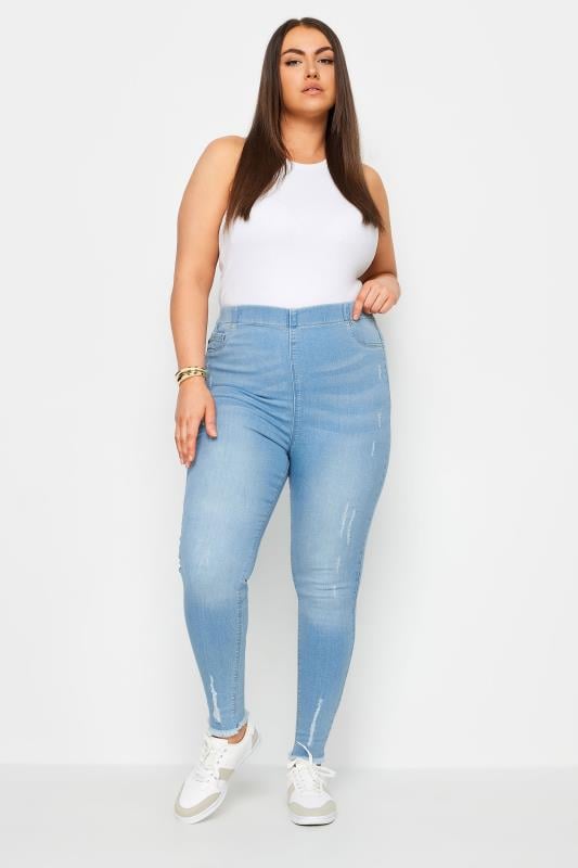 Buy Yours Blue Jenny Rip Knee Jegging from Next Luxembourg