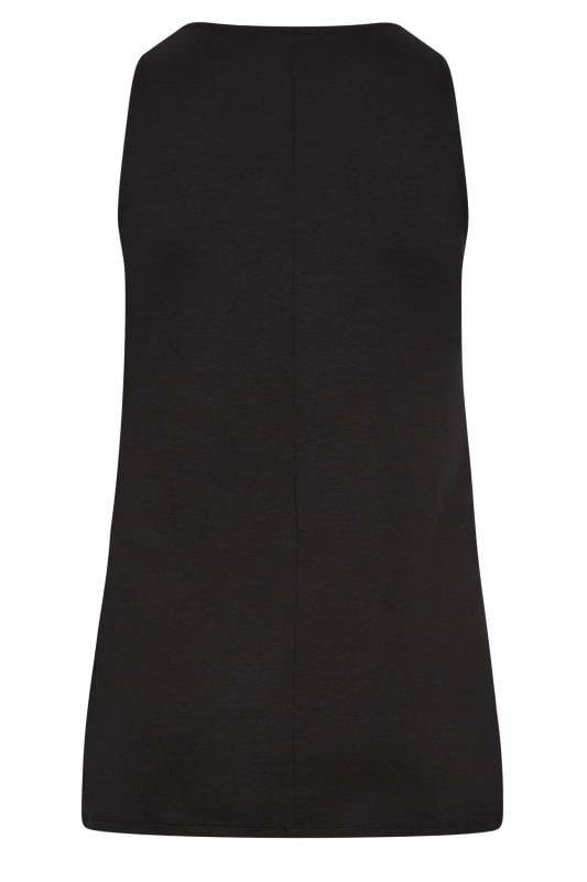 YOURS Plus Size Black Zebra Print Sequin Vest Top | Yours Clothing 8