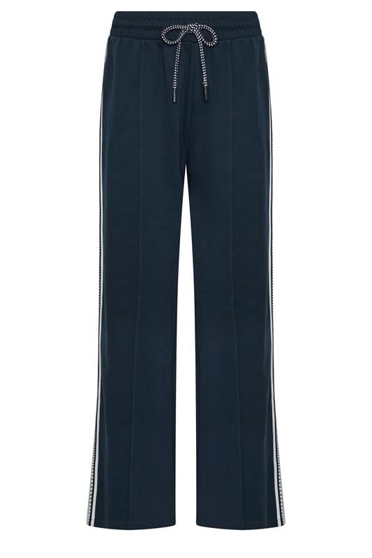 LTS Tall Women's Navy Blue Side Tape Wide Leg Joggers | Long Tall Sally 6