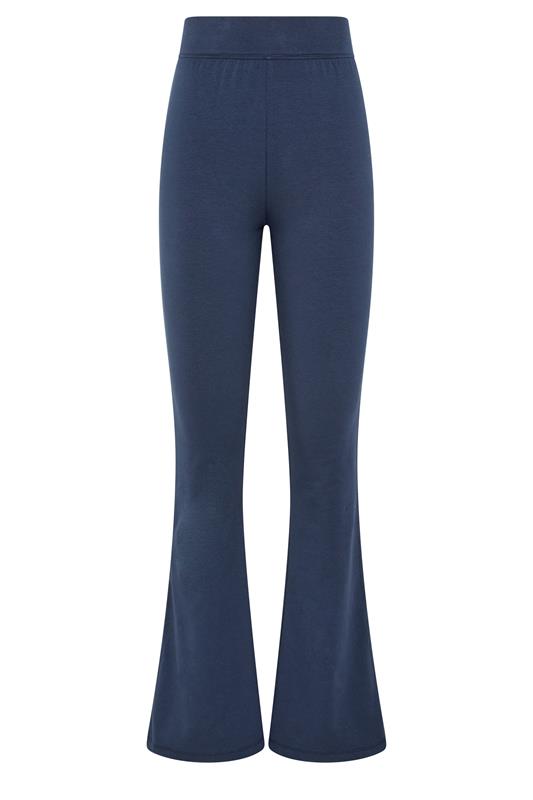 LTS Tall Women's Navy Blue Side Stripe Cotton Flared Leggings | Long Tall Sally 5