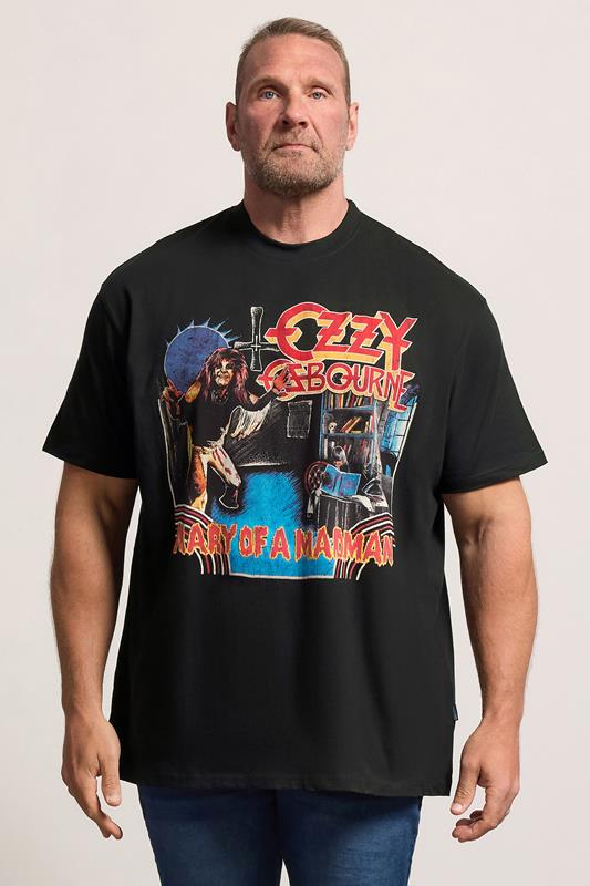 BadRhino Big & Tall Black Extra Long Ozzy Osbourne Graphic T-Shirt