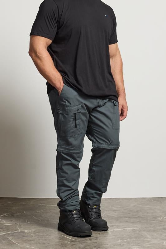 BadRhino Big & Tall Slate Grey 2 in 1 Trekking Trousers