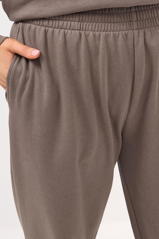 YOURS Plus Size Chocolate Brown Cuffed Joggers | Yours Clothing 5