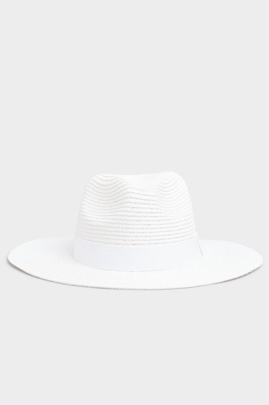 White Straw Fedora Hat | Yours Clothing 2