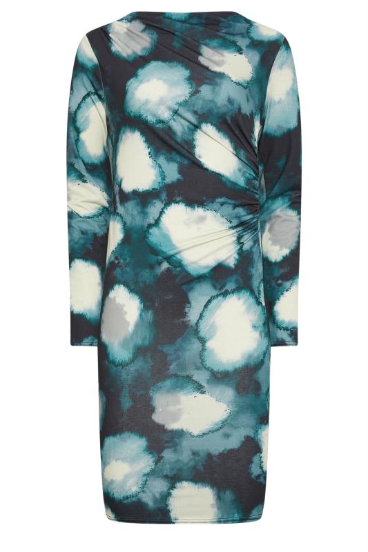 LTS Tall Womens Green Abstract Print Mesh Midi Dress | Long Tall Sally  5