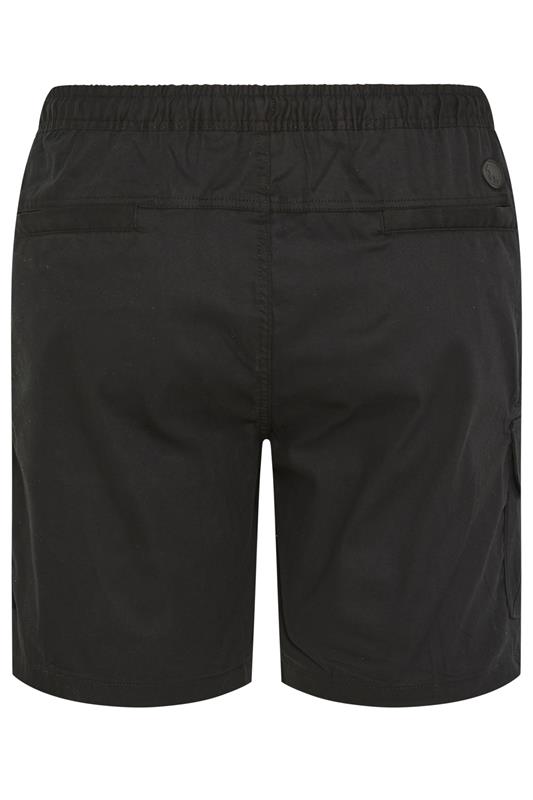 D555 Big & Tall Black Elasticated Stretch Shorts | BadRhino 4