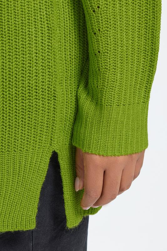 YOURS Plus Size Green Drop Shoulder Jumper | Yours Clothing 4