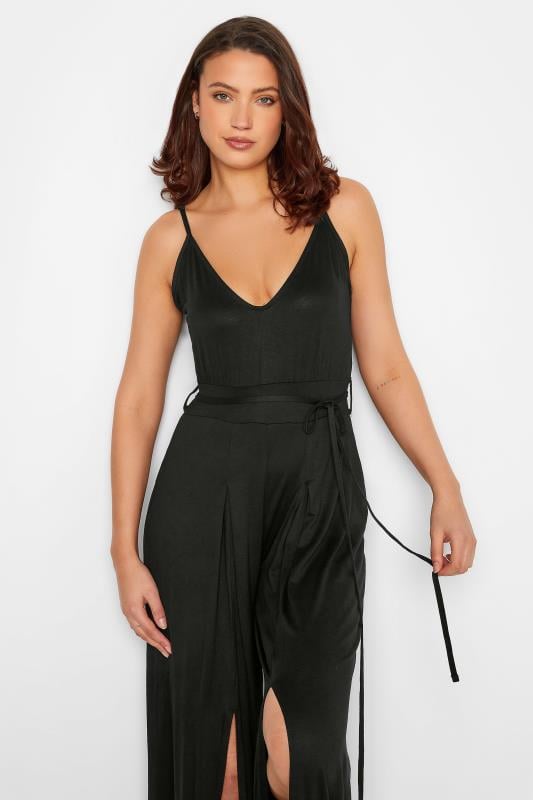 LTS Tall Women's Black Strappy Split Leg Jumpsuit | Long Tall Sally 4