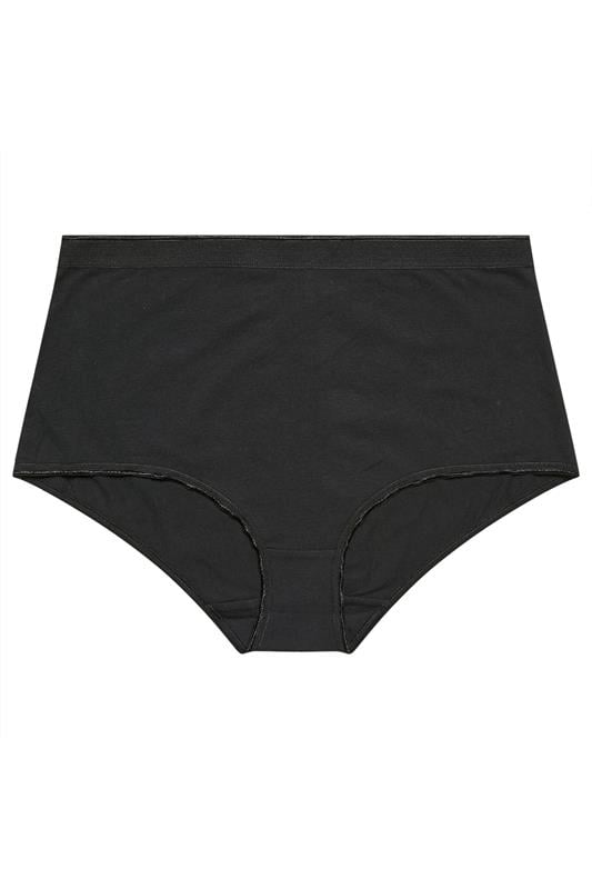 YOURSET 5 PACK Plus Size Black Animal Heart High Waisted Full Briefs | Yours Clothing 9