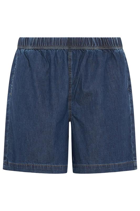 YOURS Plus Size Indigo Blue Denim Shorts | Yours Clothing 5