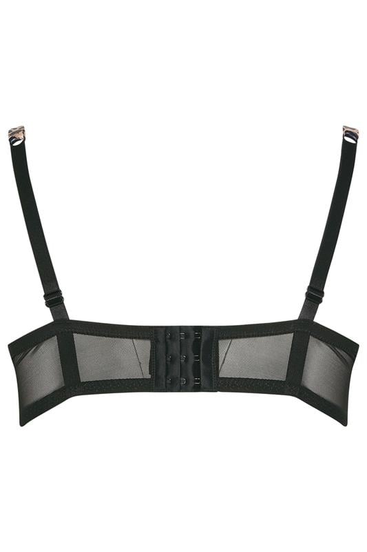 YOURS Plus Size Black Leopard Print Lace Padded Bra | Yours Clothing 6