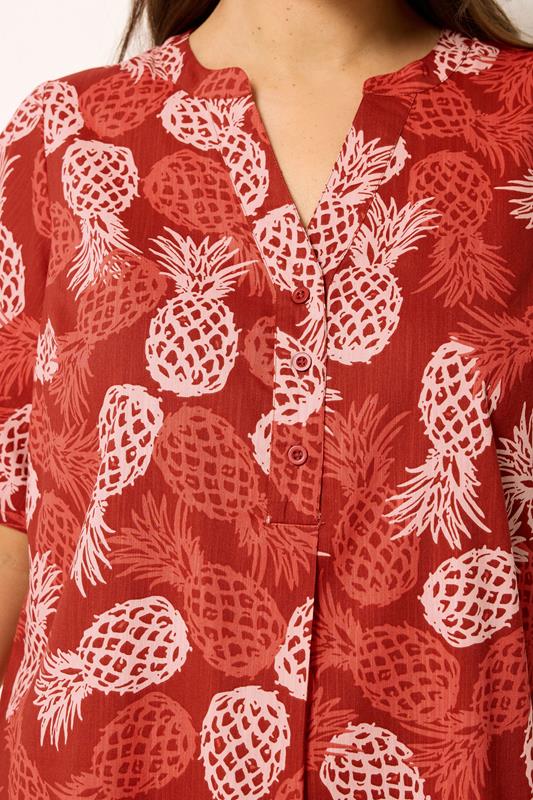 YOURS Plus Size Brown Pineapple Tunic Dress | Yours Clothing 4