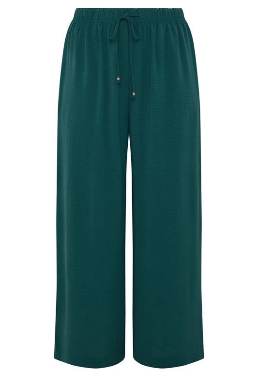 YOURS Plus Size Teal Blue Washed Twill Trousers | Yours Clothing 5