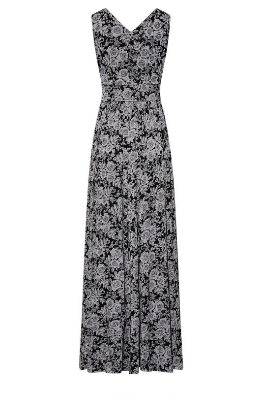 Tall Women's Black Floral Side Slit Maxi Dress | Long Tall Sally  7