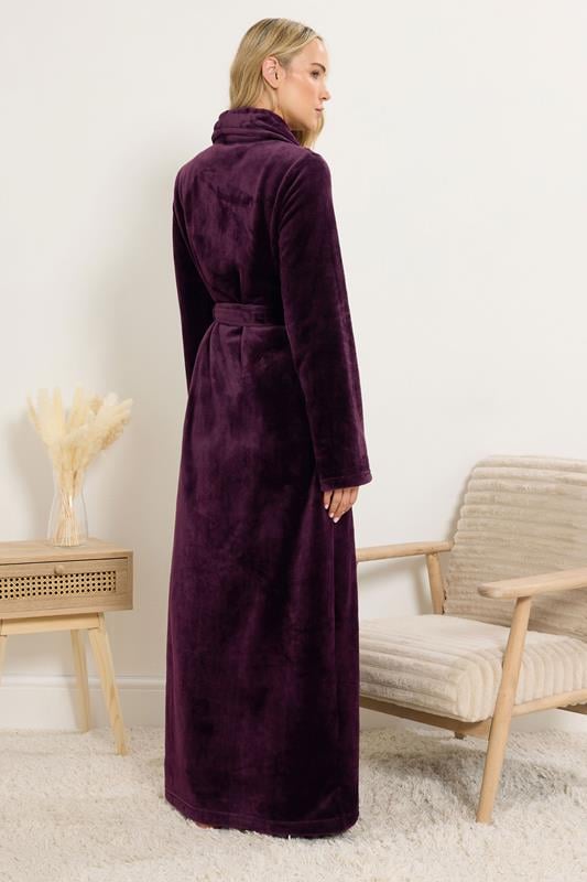 LTS Tall Burgundy Red Super Luxe Maxi Dressing Gown | Long Tall Sally 4