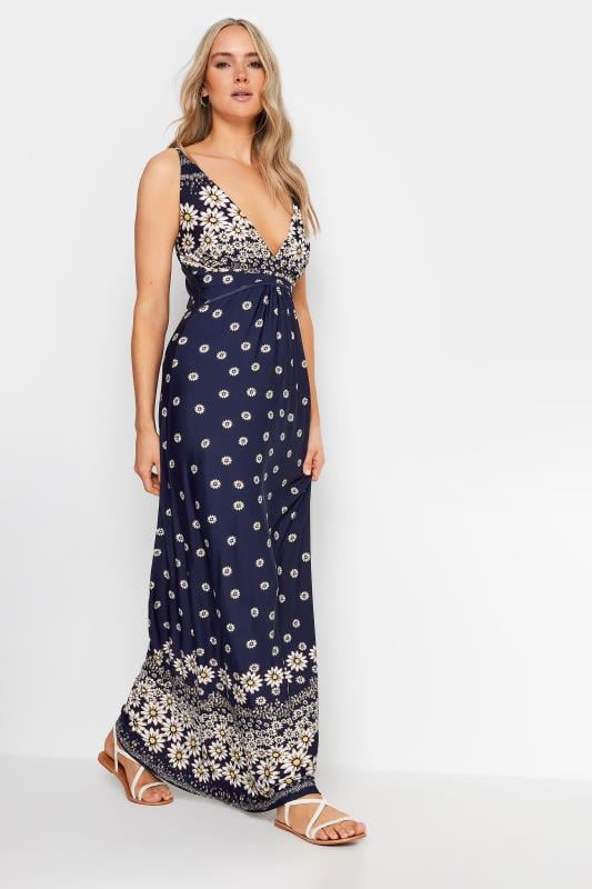 LTS Tall Navy Blue Daisy Print Maxi Dress | Long Tall Sally  1