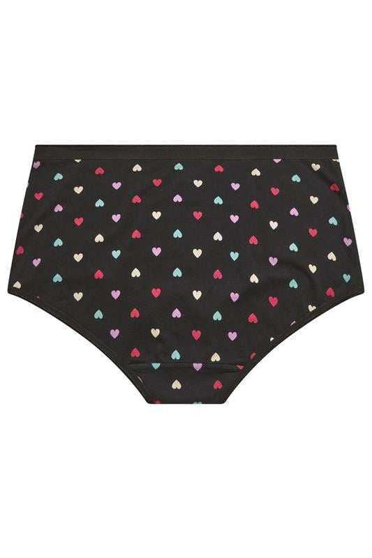 YOURSET 5 PACK Plus Size Pink Heart Print Full Briefs | Yours Clothing 6
