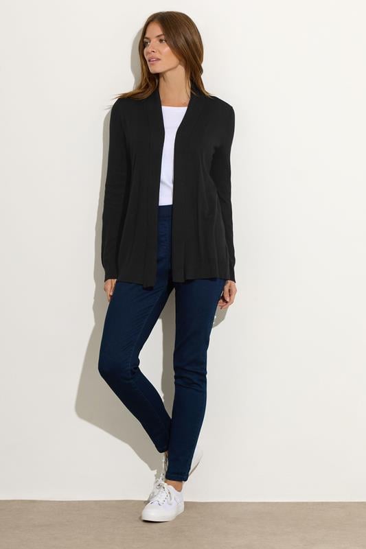 M&Co Black Shawl Collar Cardigan | M&Co 1
