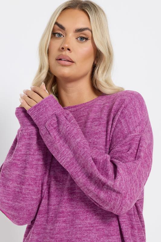 YOURS Plus Size Pink Soft Touch Jumper Dress | Yours Clothing 4