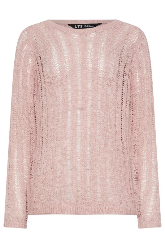 LTS Tall Blush Pink Tape Yarn Jumper | Long Tall Sally 5