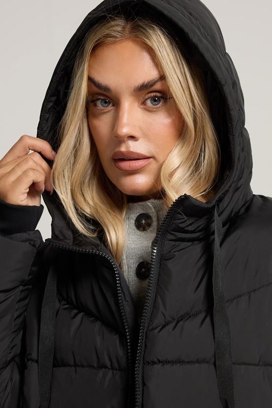 YOURS Plus Size Black Short Padded Coat | Yours Clothing 4