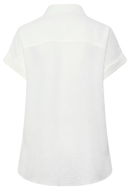 YOURS Plus Size White Grown On Sleeve Shirt | Yours Clothing 6