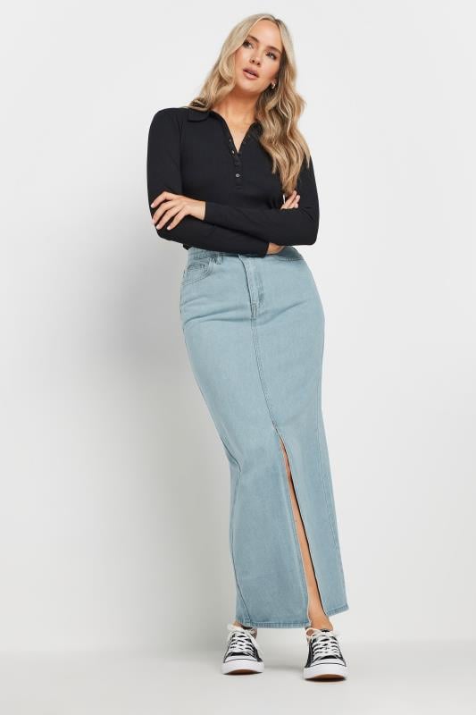 LTS Tall Blue Denim Split Maxi Skirt | Long Tall Sally  3