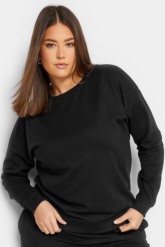 LTS Tall Black Long Sleeve Sweatshirt | Long Tall Sally  4