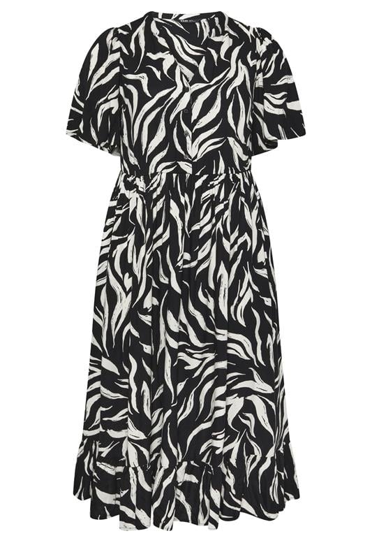 YOURS Plus Size Black Zebra Print Maxi Dress | Yours Clothing 5