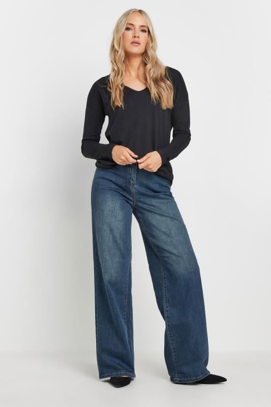 LTS MADE FOR GOOD Tall Blue Wash Wide Leg Jeans | Long Tall Sally 1