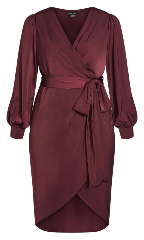 Opulent Garnet Wrap Dress 5