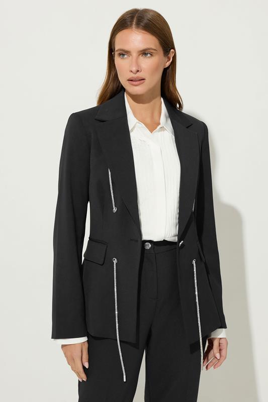 STAR Black Diamante Detail Blazer | StarByJM 1