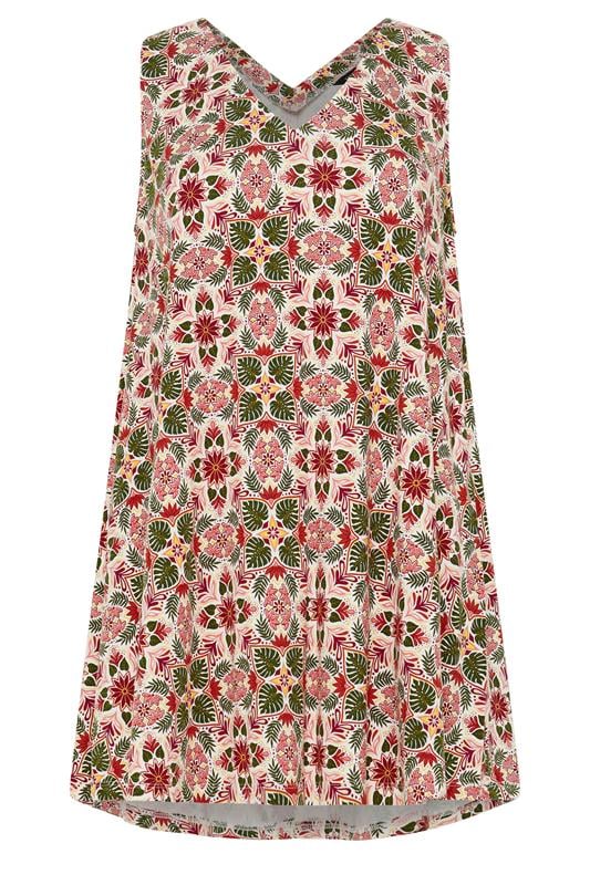 YOURS Plus Size Orange Tropical Print Vest Top | Yours Clothing 5
