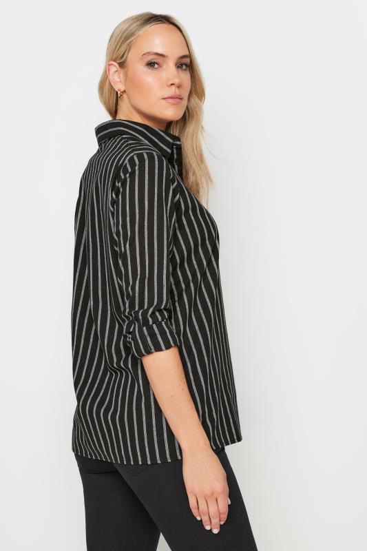 LTS Tall Black Stripe Print Cotton Shirt | Long Tall Sally 3