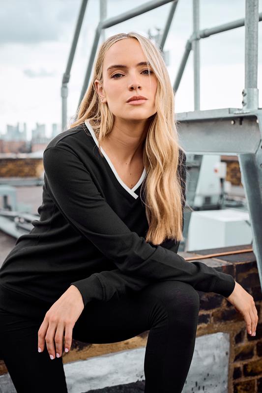 Tall  LTS Tall Black Contrast Ribbed Trim Sweatshirt