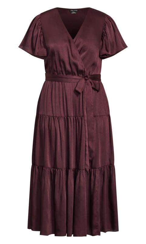 Evans Brown Tiered Wrap Maxi Dress 5