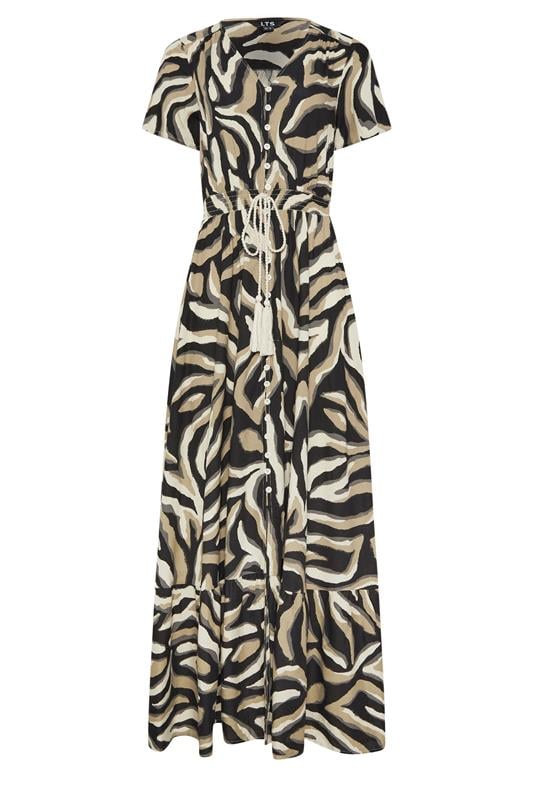 LTS Tall Women's Zebra Print Button Maxi Dress | Long Tall Sally 6