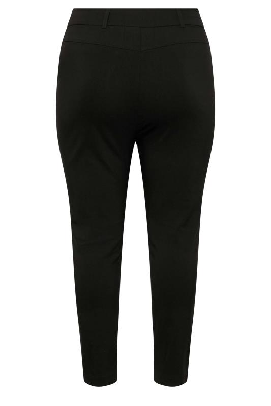 Curve Plus Size Black Bengaline Slim Leg Trousers 7