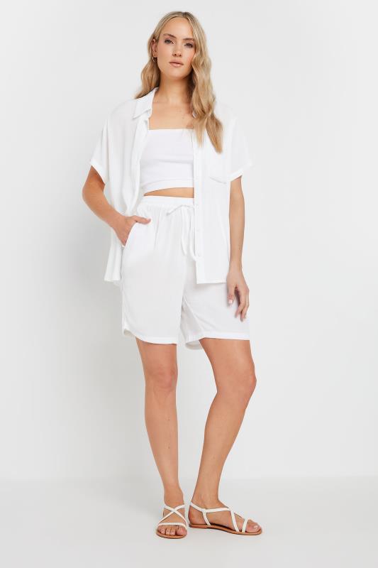 LTS Tall Women's White Textured Shorts | Long Tall Sally 2