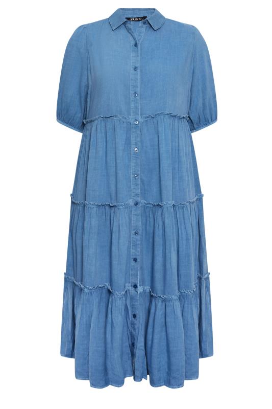 YOURS Plus Size 2 PACK Blue & Black Wash Chambray Dress 8