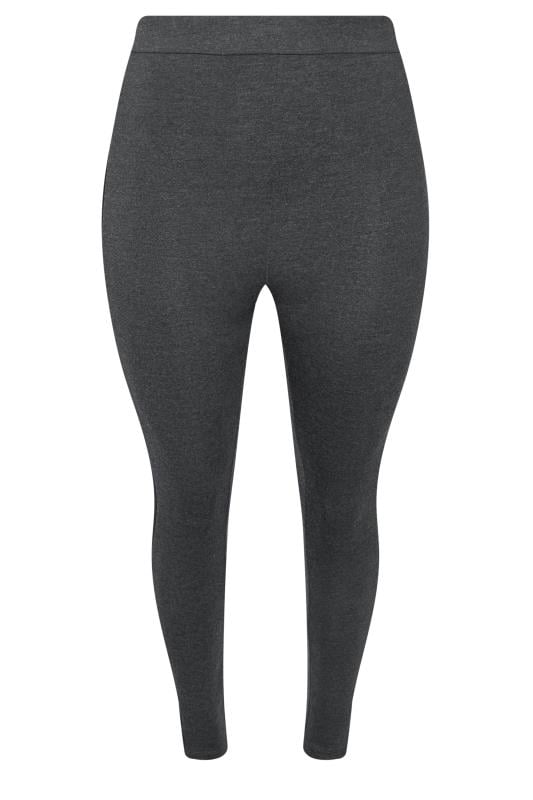 YOURS ACTIVE Plus Size Charcoal Grey Side Stripe Leggings | Yours Clothing 7