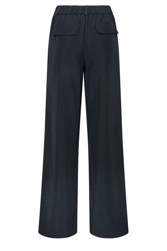 LTS Tall Women's Navy Blue Pleated Wide Leg Trousers | Long Tall Sally 2