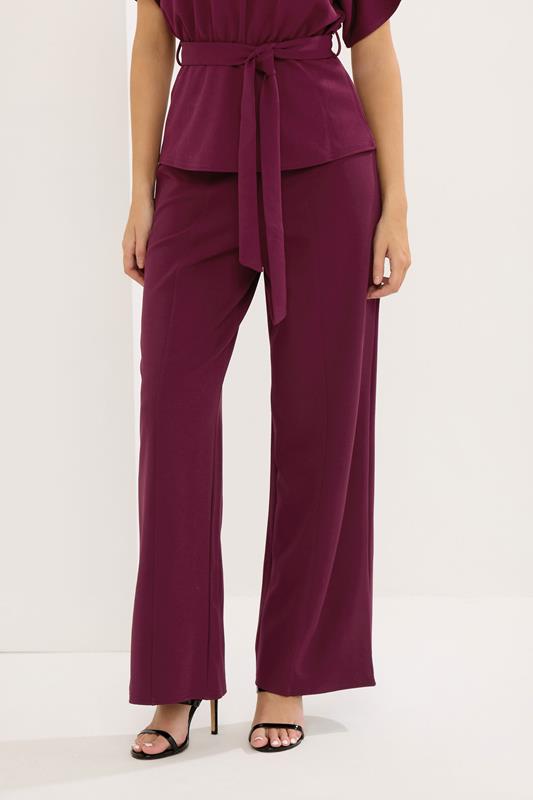 STAR Burgundy Red Wide Leg Trousers  | StarByJM 1