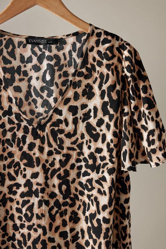 EVANS Plus Size Black Leopard Print Top | Evans  7